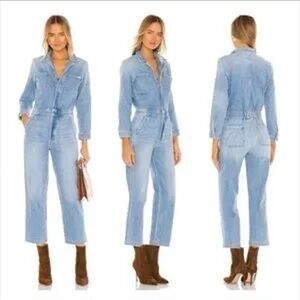 Mother Blue Denim Jumpsuit in Small
